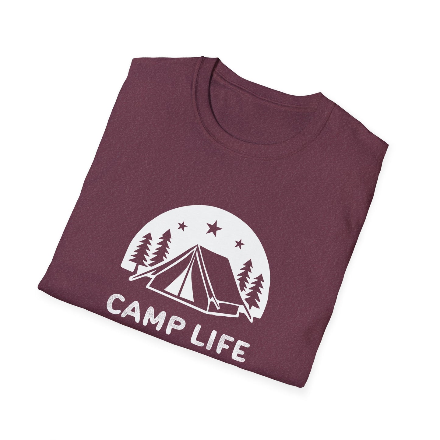 Camp Life Tent T-Shirt | Unisex Hiking Adventure Tee | Minimalist Camping Shirt for Nature Lovers | Outdoor Enthusiast Gift