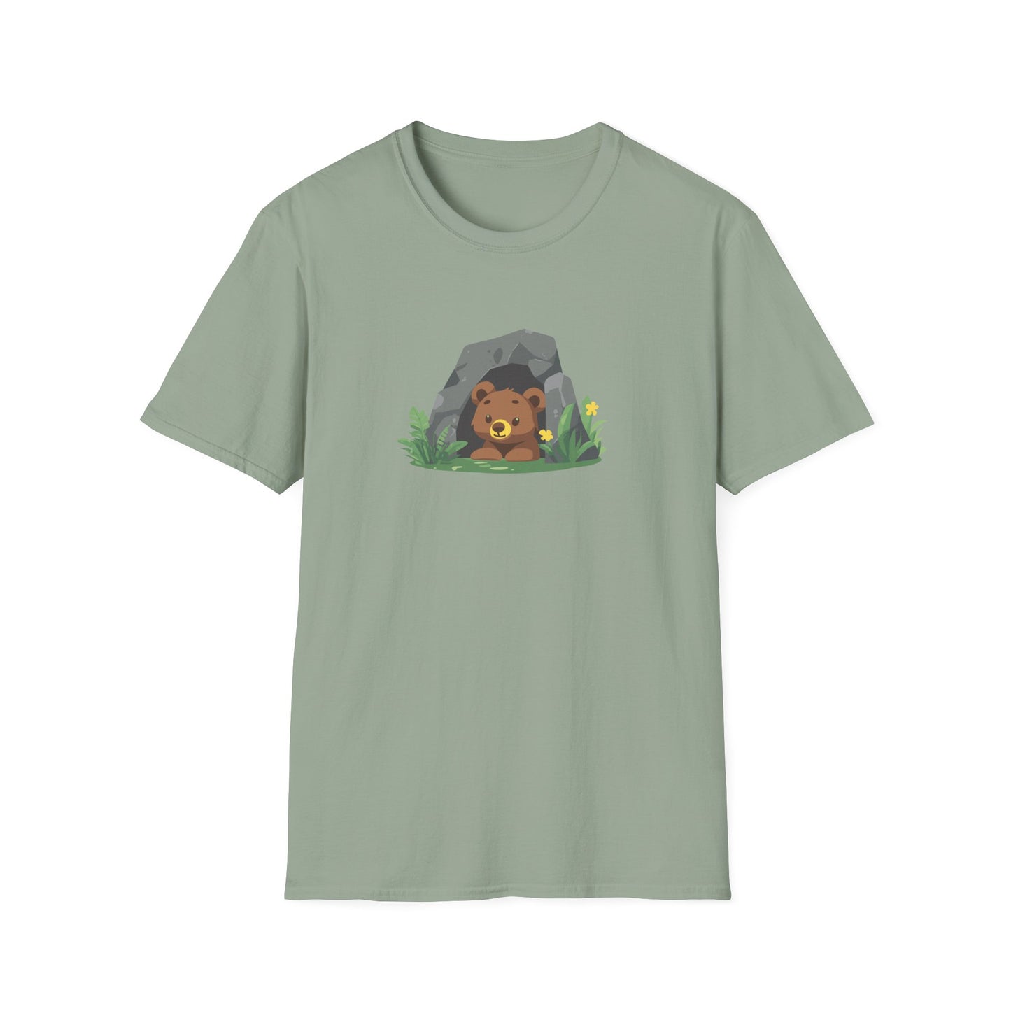 Adorable Bear Cave T-Shirt | Cute Woodland Animal Graphic Tee | Perfect for Nature Lovers, National Park Enthusiasts, and Outdoor Adventures