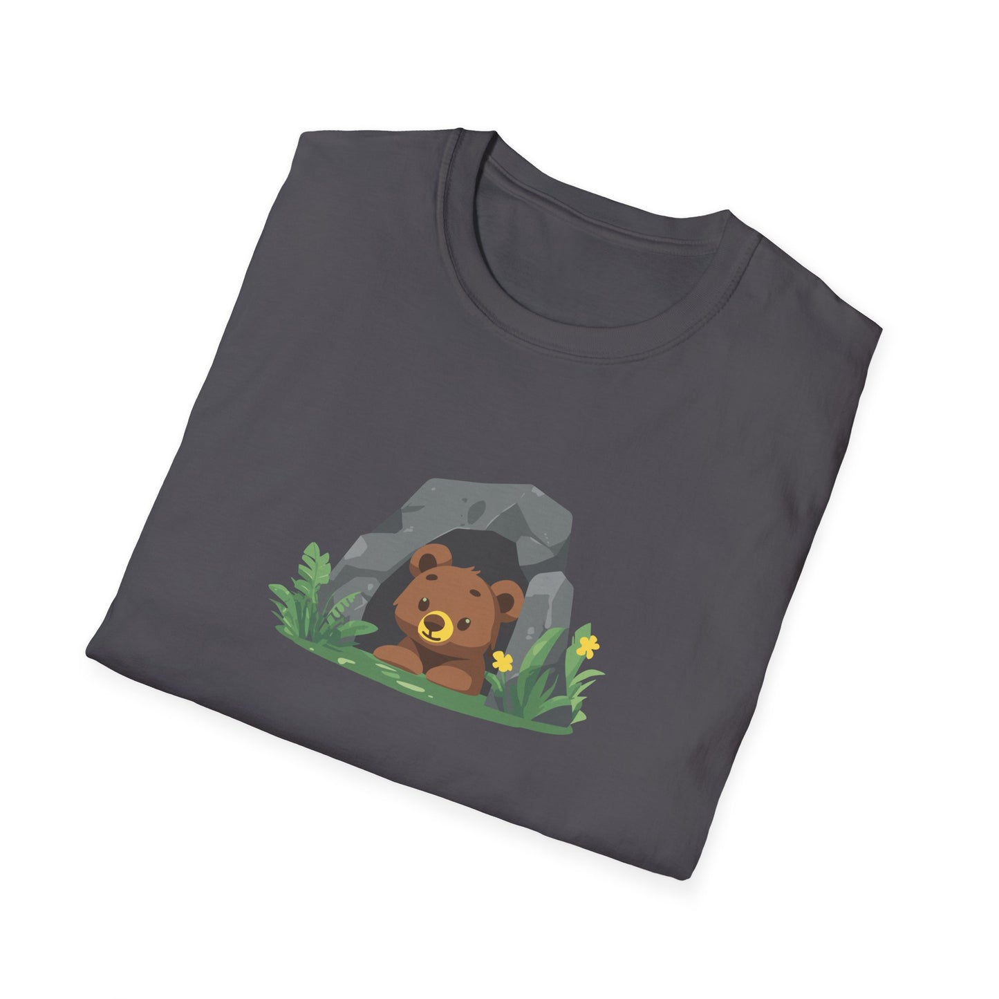 Adorable Bear Cave T-Shirt | Cute Woodland Animal Graphic Tee | Perfect for Nature Lovers, National Park Enthusiasts, and Outdoor Adventures