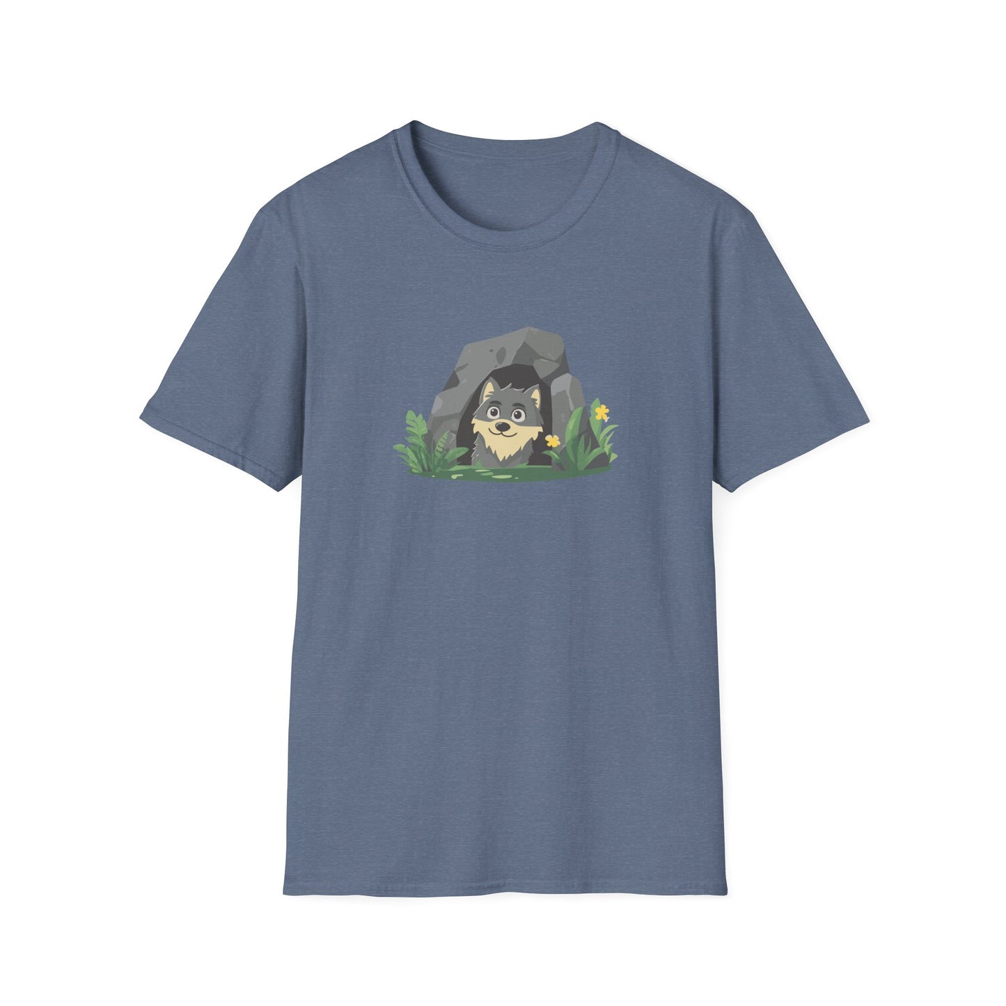 Adorable Wolf Cave T-Shirt | Cute Woodland Animal Graphic Tee | Perfect for Nature Lovers, National Park Enthusiasts, and Outdoor Adventures