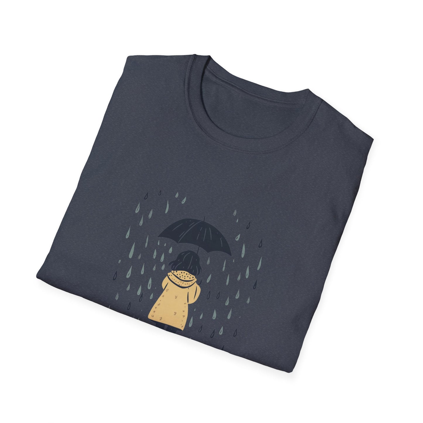Rain Lover T-Shirt | Cozy Minimalist Aesthetic | Umbrella Rainy Day Outfit | Weather Lover Gift | Fall & Spring Fashion | Introvert Gift