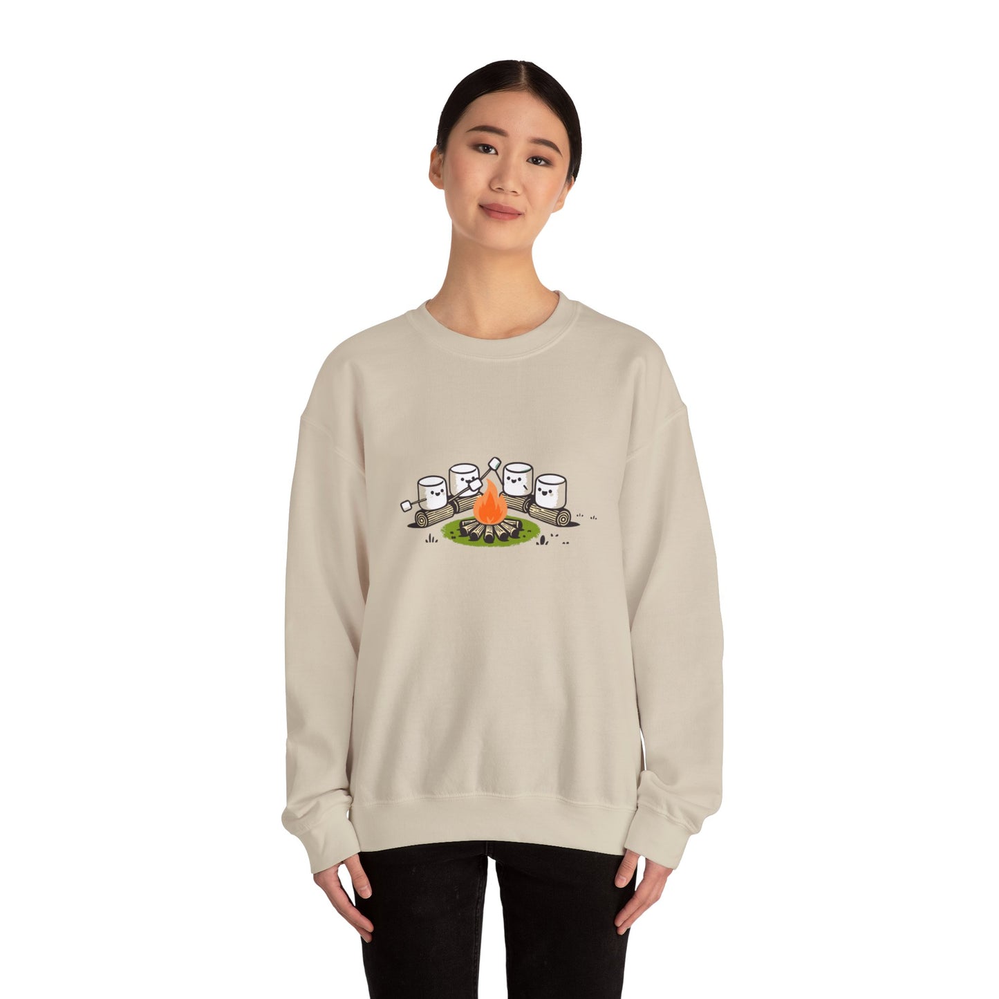 Campfire Marshmallows Sweatshirt - Cute Outdoor Camping Graphic Sweatshirt | Unisex