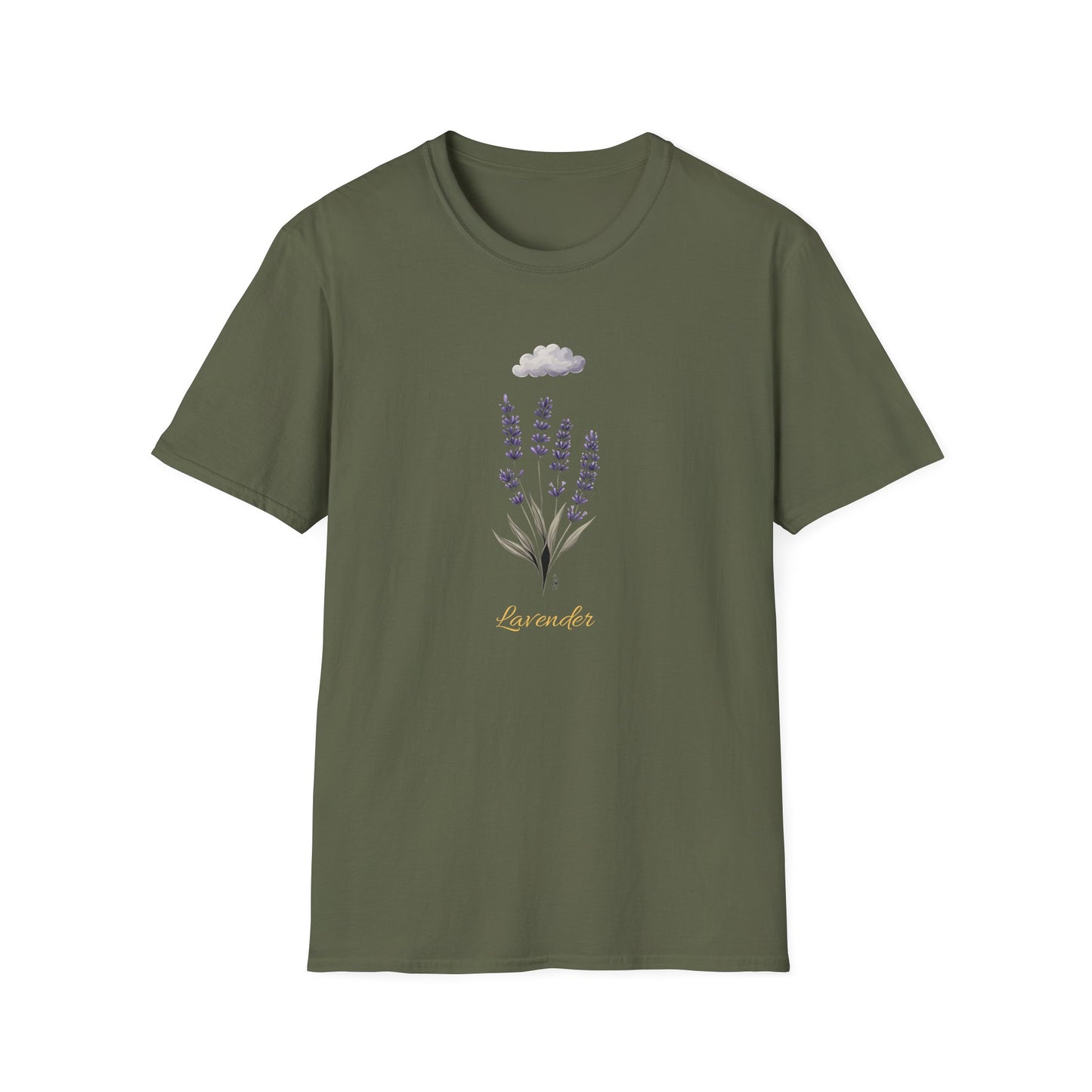 Lavender Calm T-Shirt | Wildflower Shirt for Women | Botanical Nature Mood Tee | Minimalist Floral T-Shirt | Soft Retro Gift for Her