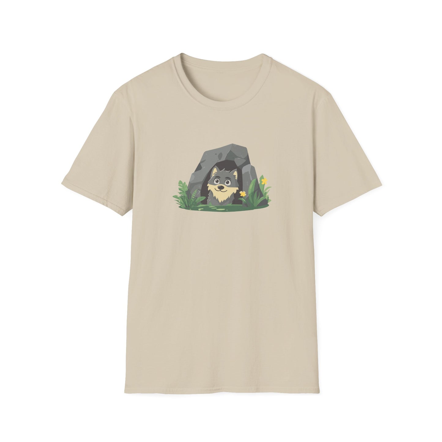 Adorable Wolf Cave T-Shirt | Cute Woodland Animal Graphic Tee | Perfect for Nature Lovers, National Park Enthusiasts, and Outdoor Adventures