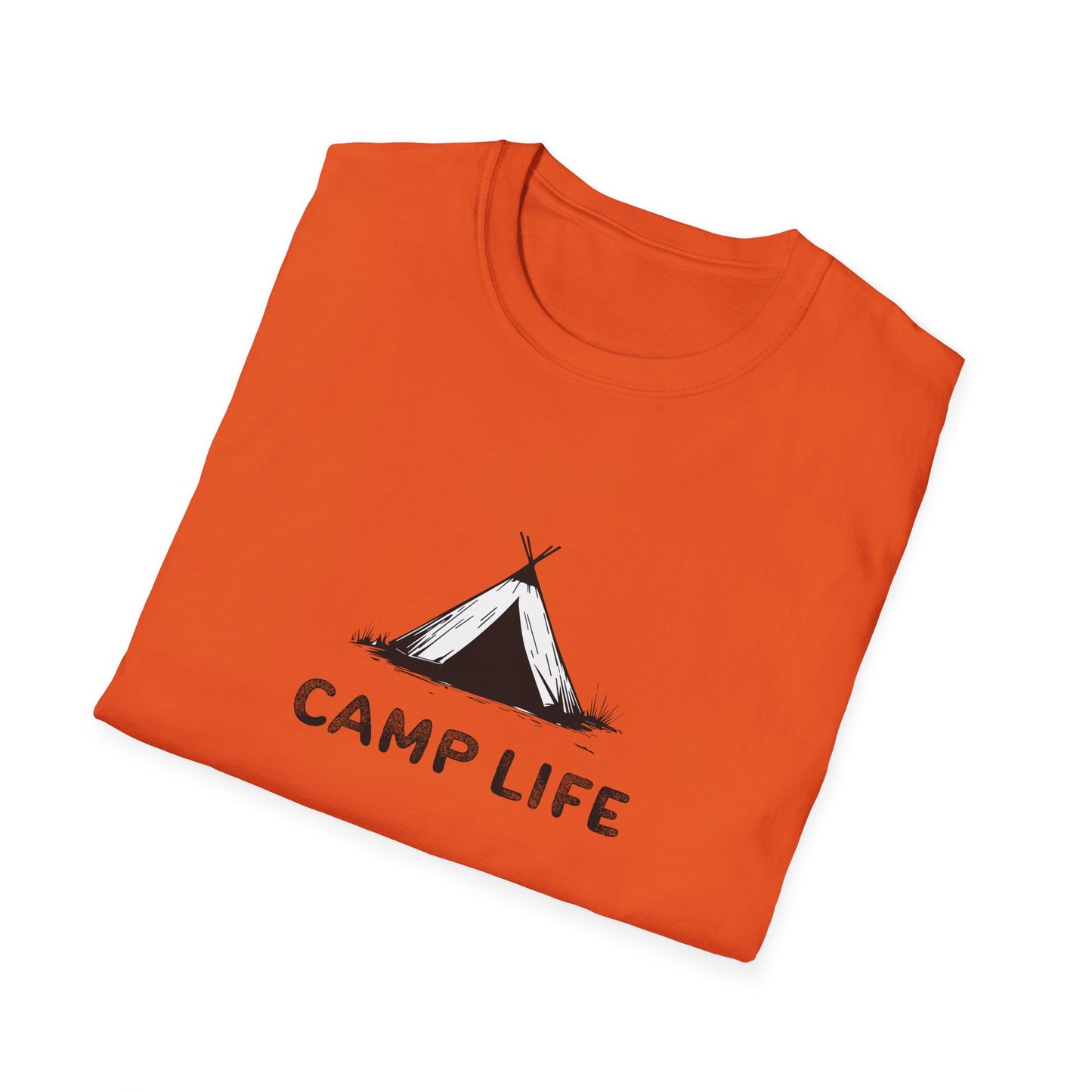 Minimalist Camp Life Tent T-Shirt | Unisex Camping Adventure Tee | Simple Nature Lover's Shirt for Hiking & Outdoor Enthusiasts