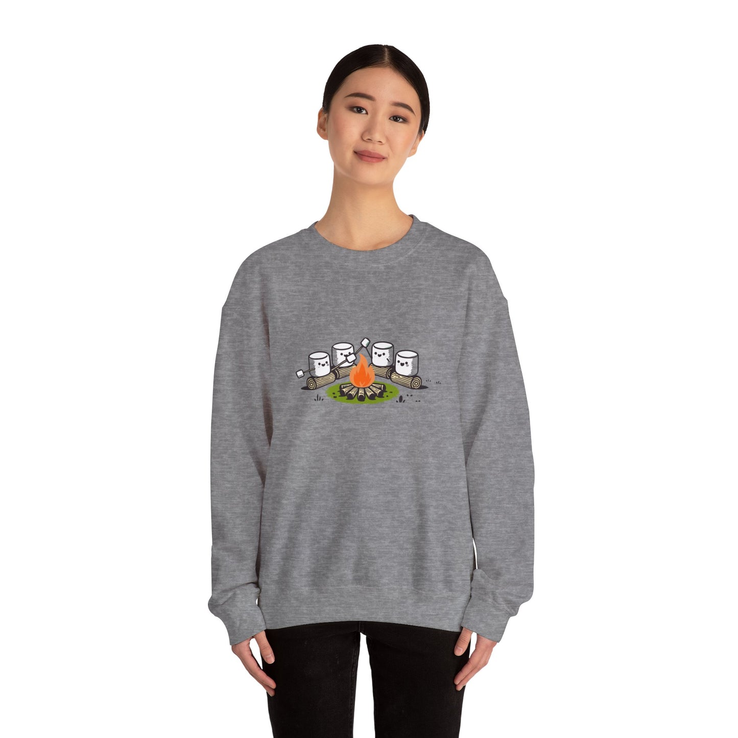 Campfire Marshmallows Sweatshirt - Cute Outdoor Camping Graphic Sweatshirt | Unisex