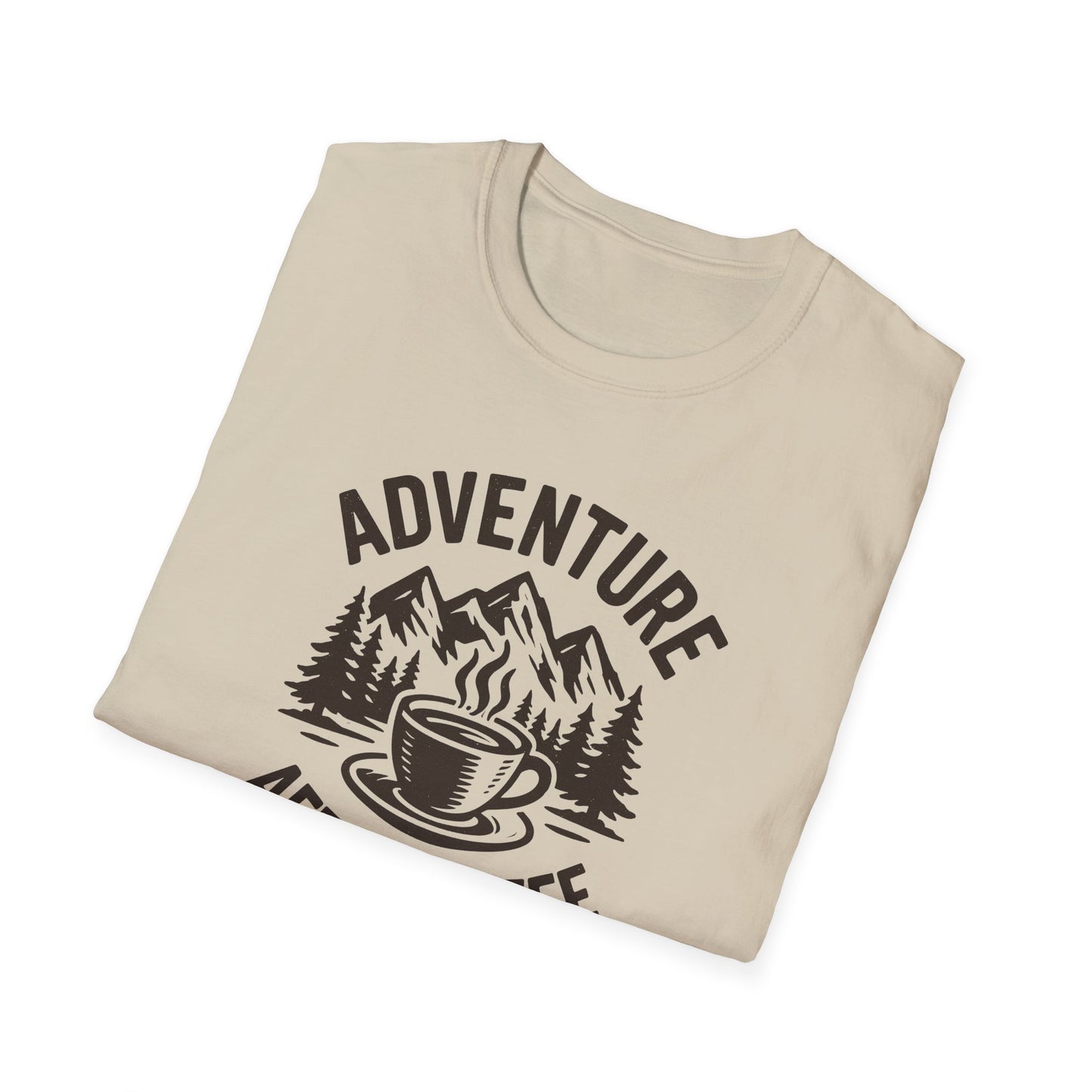 Adventure After Coffee Shirt | Coffee Hiking Tee for Nature Lovers | Minimalist Mountain Graphic T-Shirt | Outdoorsy Gift for Him or Her