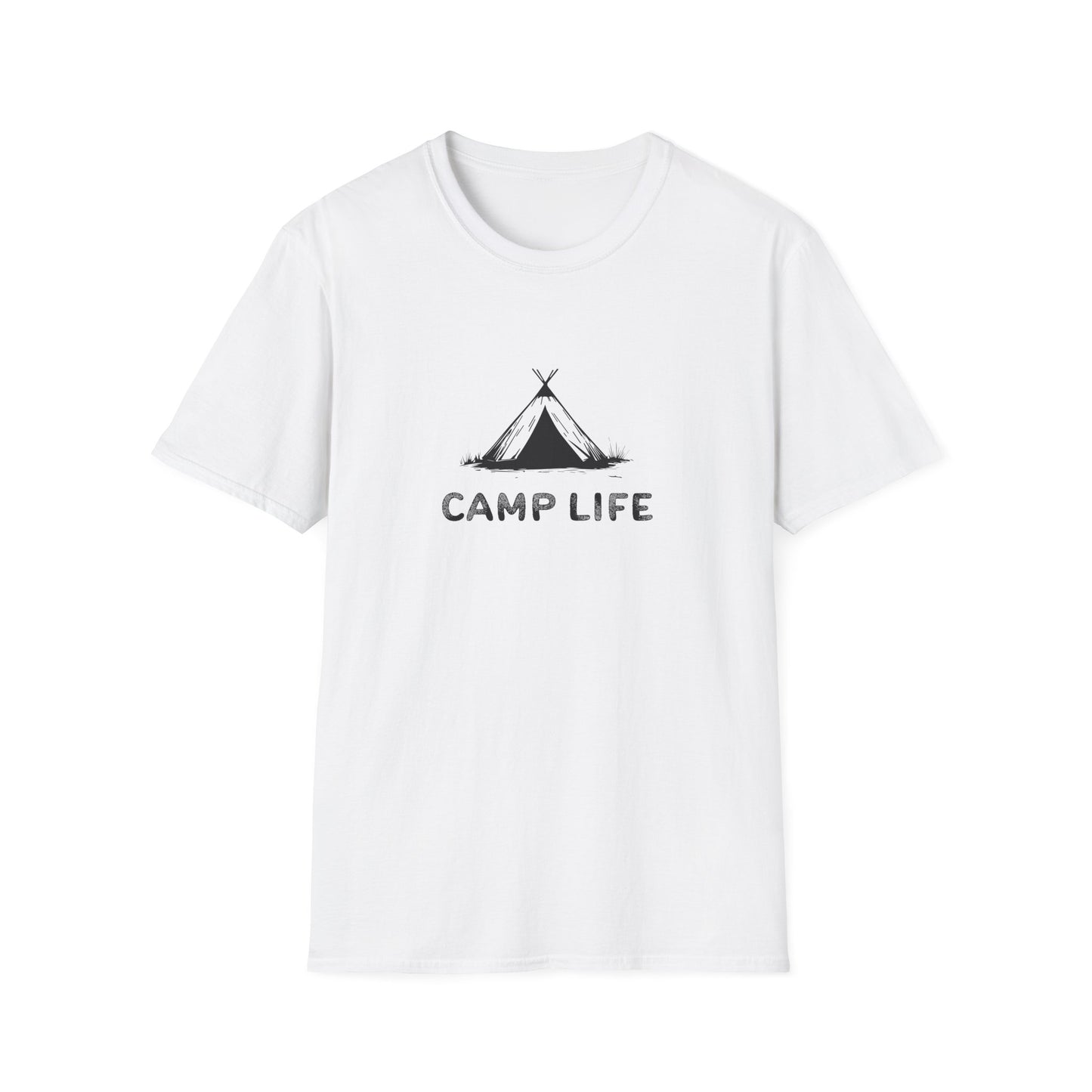 Minimalist Camp Life Tent T-Shirt | Unisex Camping Adventure Tee | Simple Nature Lover's Shirt for Hiking & Outdoor Enthusiasts