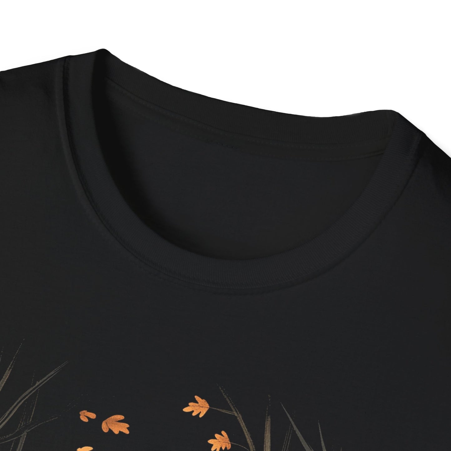 Ghost Walking Dog Forest Unisex T-Shirt, Halloween Tee, Fall Vibes, Spooky Cute Shirt, Dog Mom Halloween Gift, Minimalistic Ghost Design