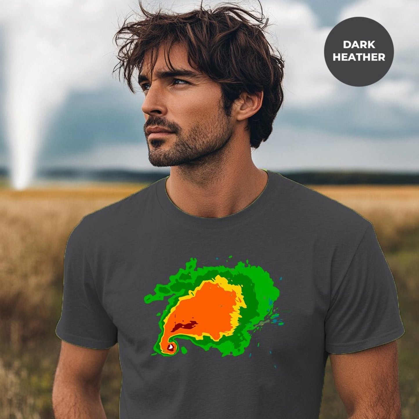 Weather Radar Hook Echo Supercell Design for Tornado Weather Enthusiasts - Storm Chaser Tee