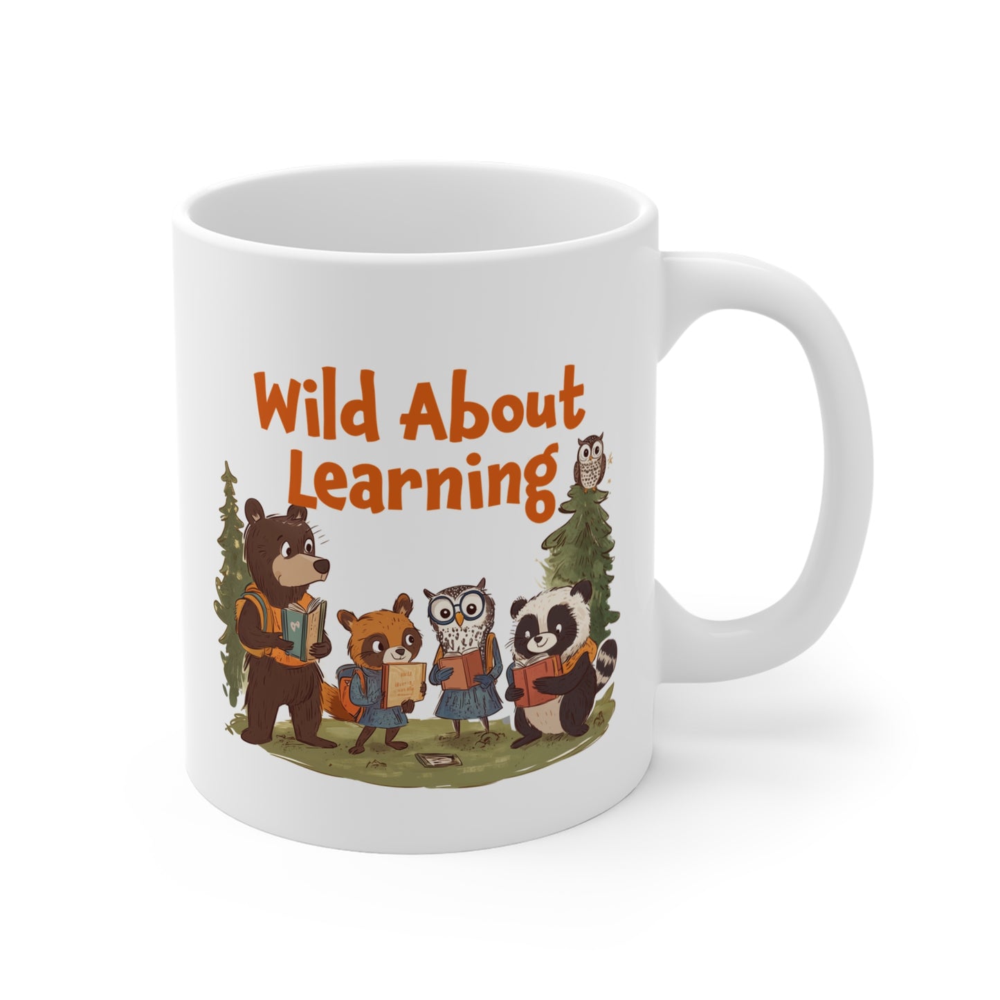 Wild About Learning Mug | Cute Teacher Gift, Woodland Animal Teacher Appreciation Gift, Back-to-School Coffee Mug for Educators