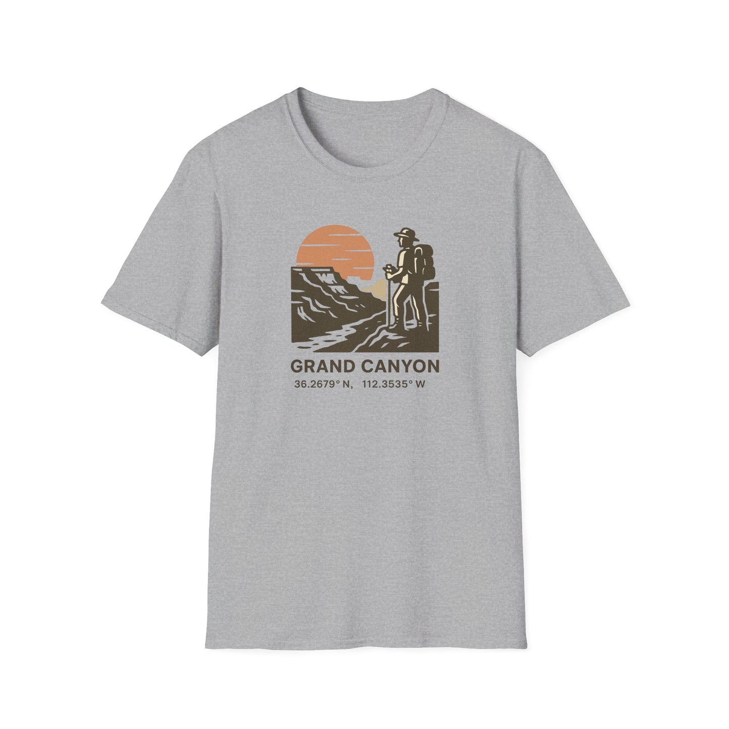 Grand Canyon Shirt with Coordinates | Vintage National Park Hiking Tee | Arizona Nature T-Shirt | Rim to Rim Trail Shirt | Outdoor hike Gift