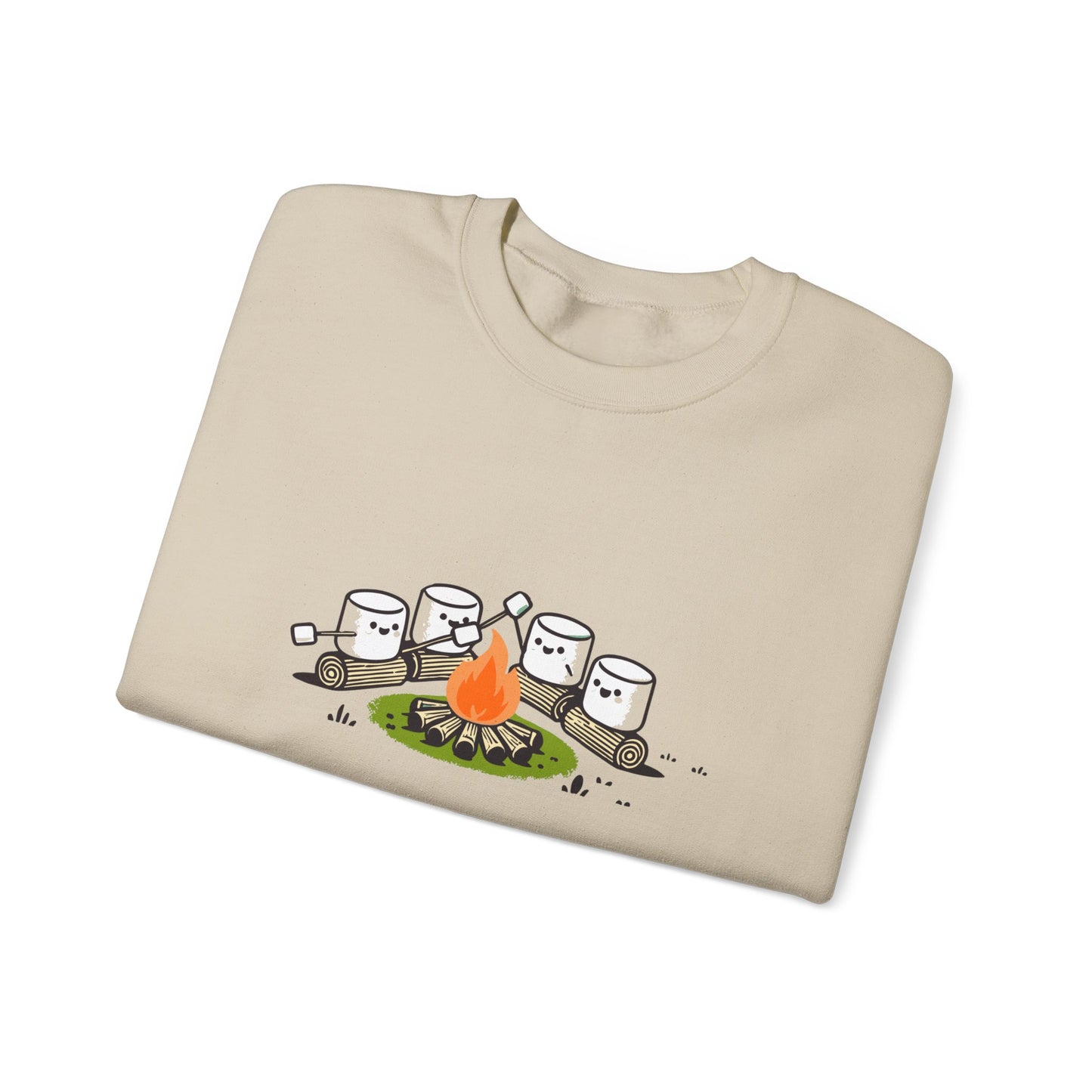 Campfire Marshmallows Sweatshirt - Cute Outdoor Camping Graphic Sweatshirt | Unisex