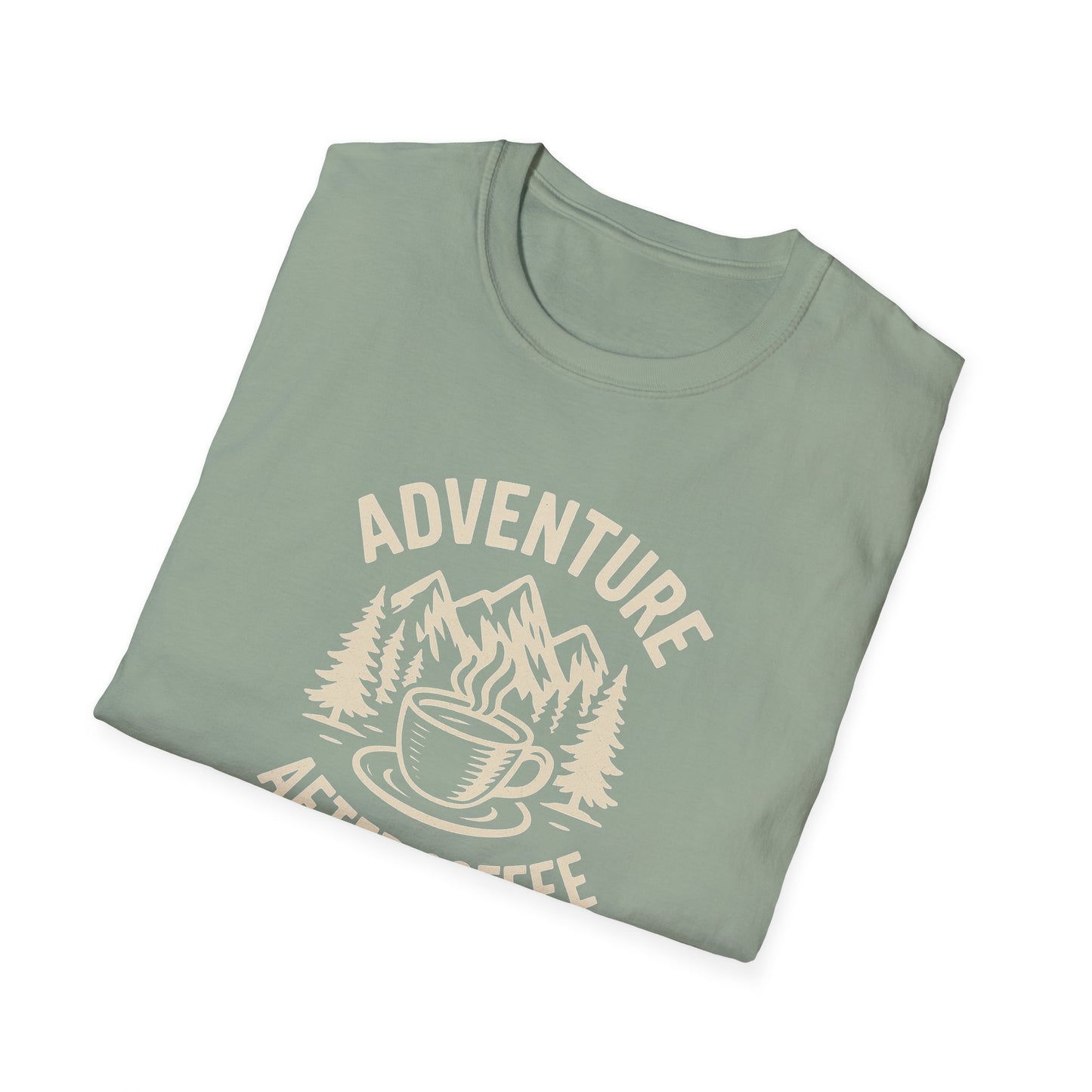 Adventure After Coffee Shirt | Coffee Hiking Tee for Nature Lovers | Minimalist Mountain Graphic T-Shirt | Outdoorsy Gift for Him or Her