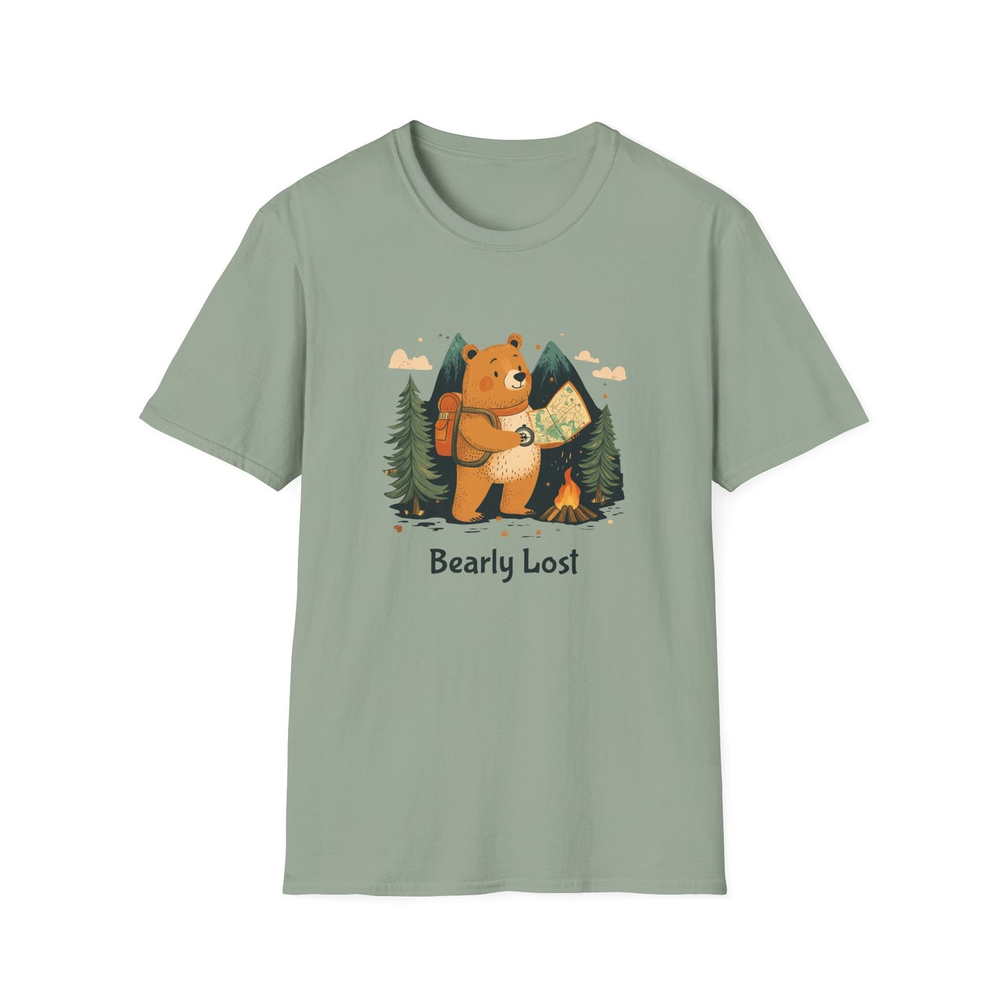Bearly Lost Funny Hiking T-Shirt | Sarcastic Bear Outdoor Adventure Tee | Perfect Gift for Husband or Boyfriend | Nature Lover Camping Shirt