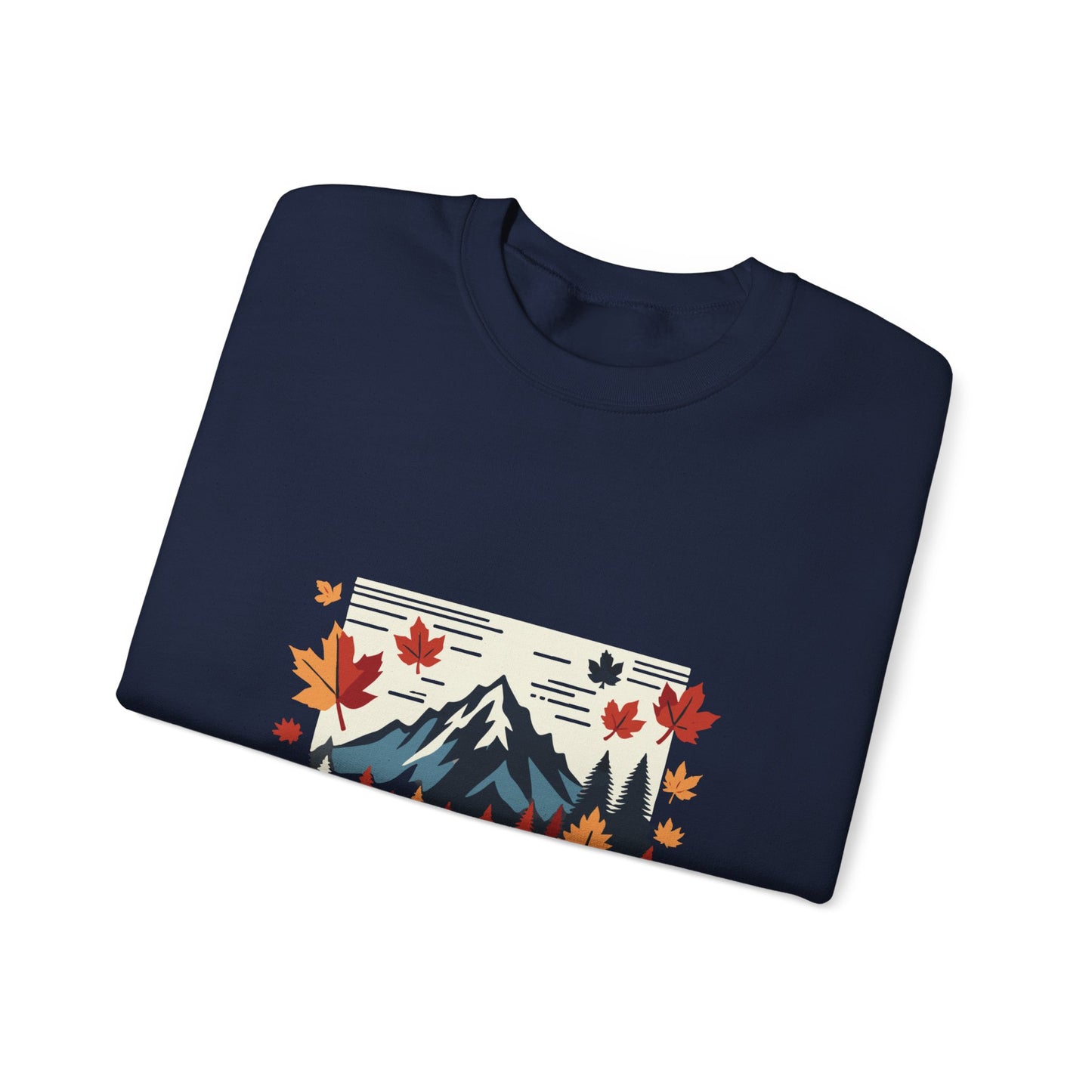 Cozy Mountain Fall Forest Sweatshirt - Unisex Warm Pullover with Nature Print - Perfect Autumn and Winter Sweater, Outdoor Adventure Apparel