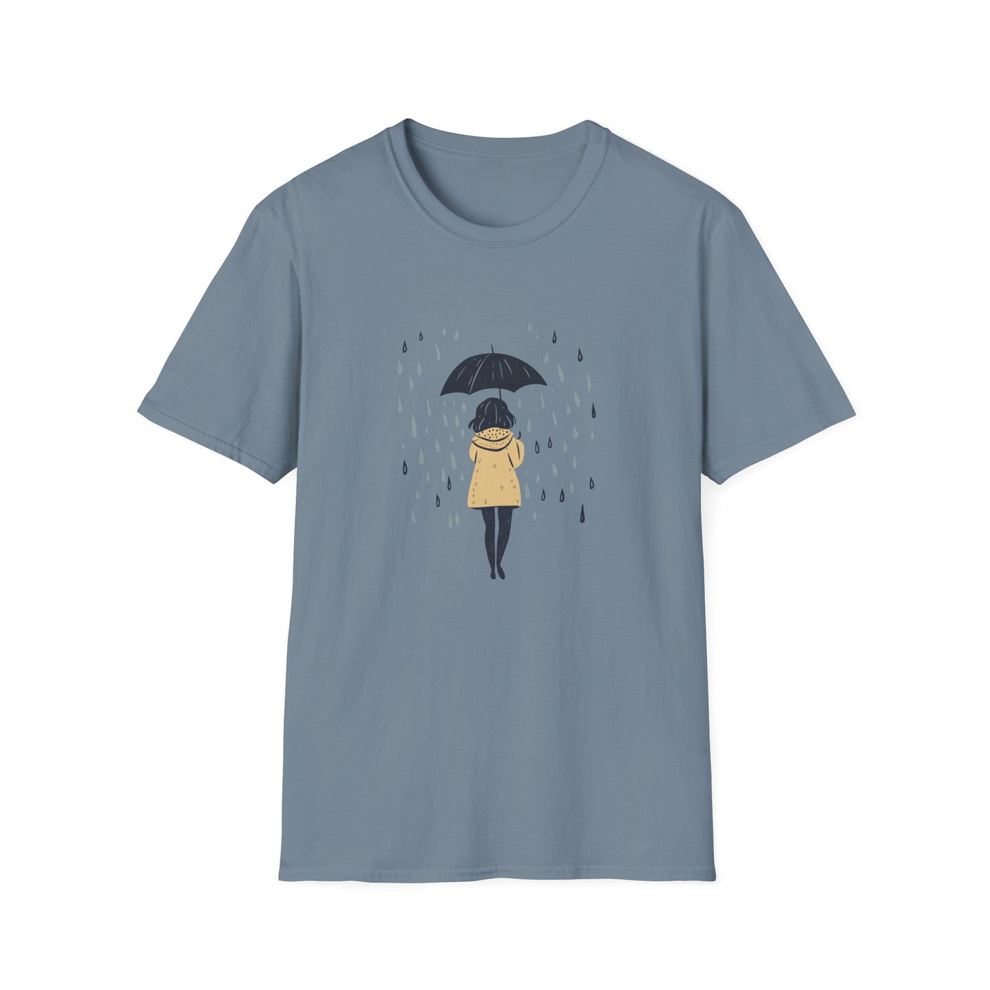 Rain Lover T-Shirt | Cozy Minimalist Aesthetic | Umbrella Rainy Day Outfit | Weather Lover Gift | Fall & Spring Fashion | Introvert Gift