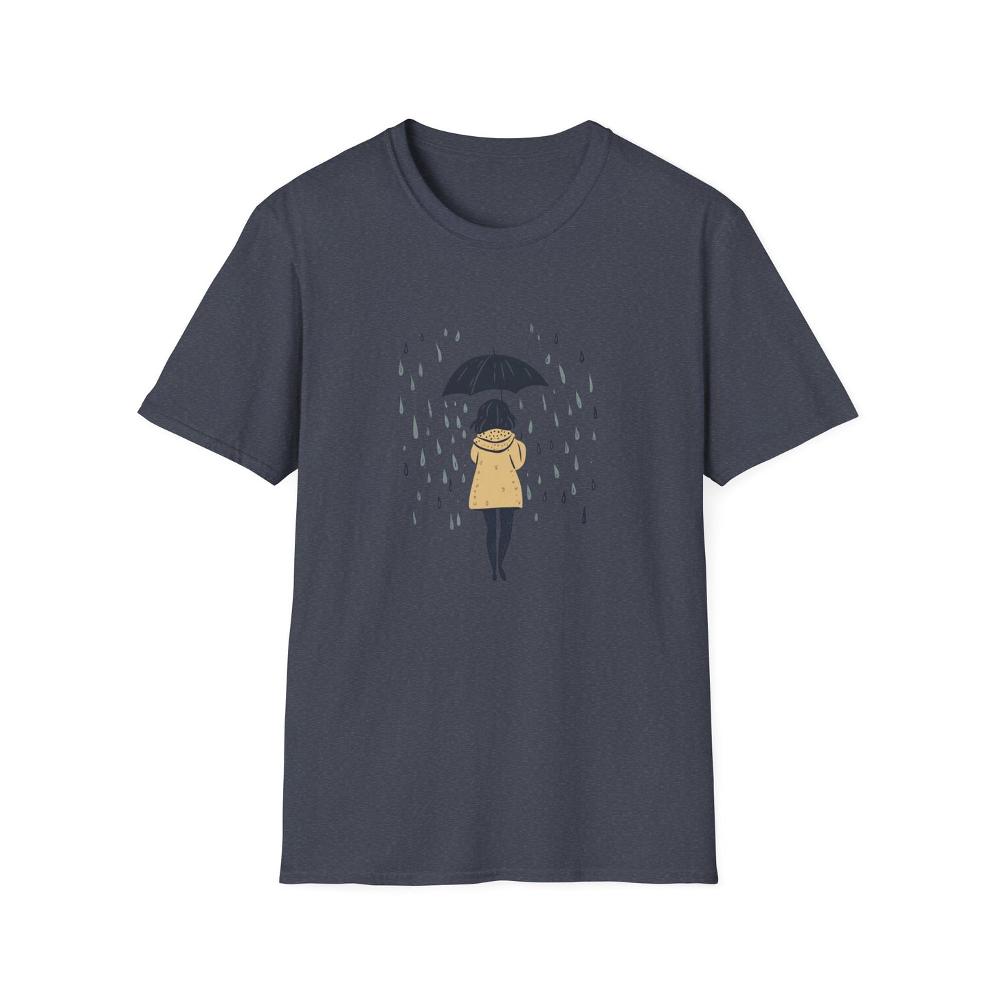 Rain Lover T-Shirt | Cozy Minimalist Aesthetic | Umbrella Rainy Day Outfit | Weather Lover Gift | Fall & Spring Fashion | Introvert Gift
