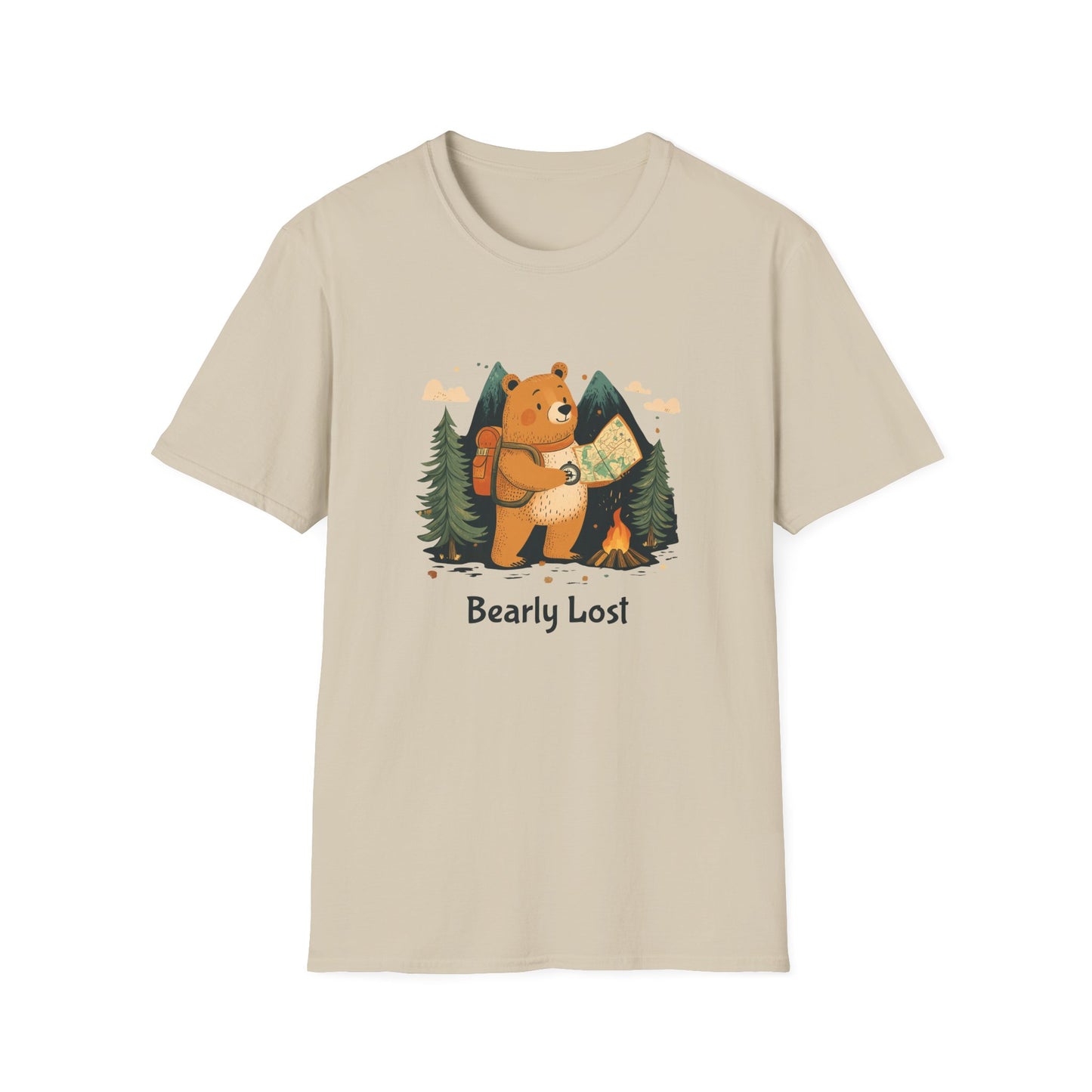 Bearly Lost Funny Hiking T-Shirt | Sarcastic Bear Outdoor Adventure Tee | Perfect Gift for Husband or Boyfriend | Nature Lover Camping Shirt