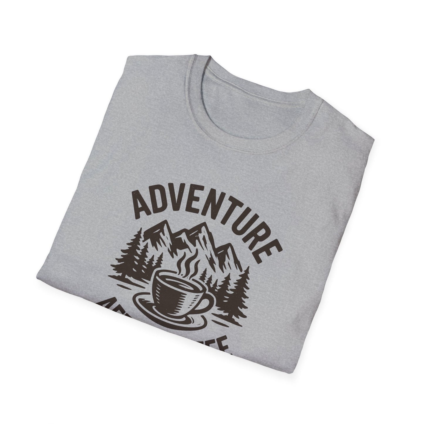 Adventure After Coffee Shirt | Coffee Hiking Tee for Nature Lovers | Minimalist Mountain Graphic T-Shirt | Outdoorsy Gift for Him or Her