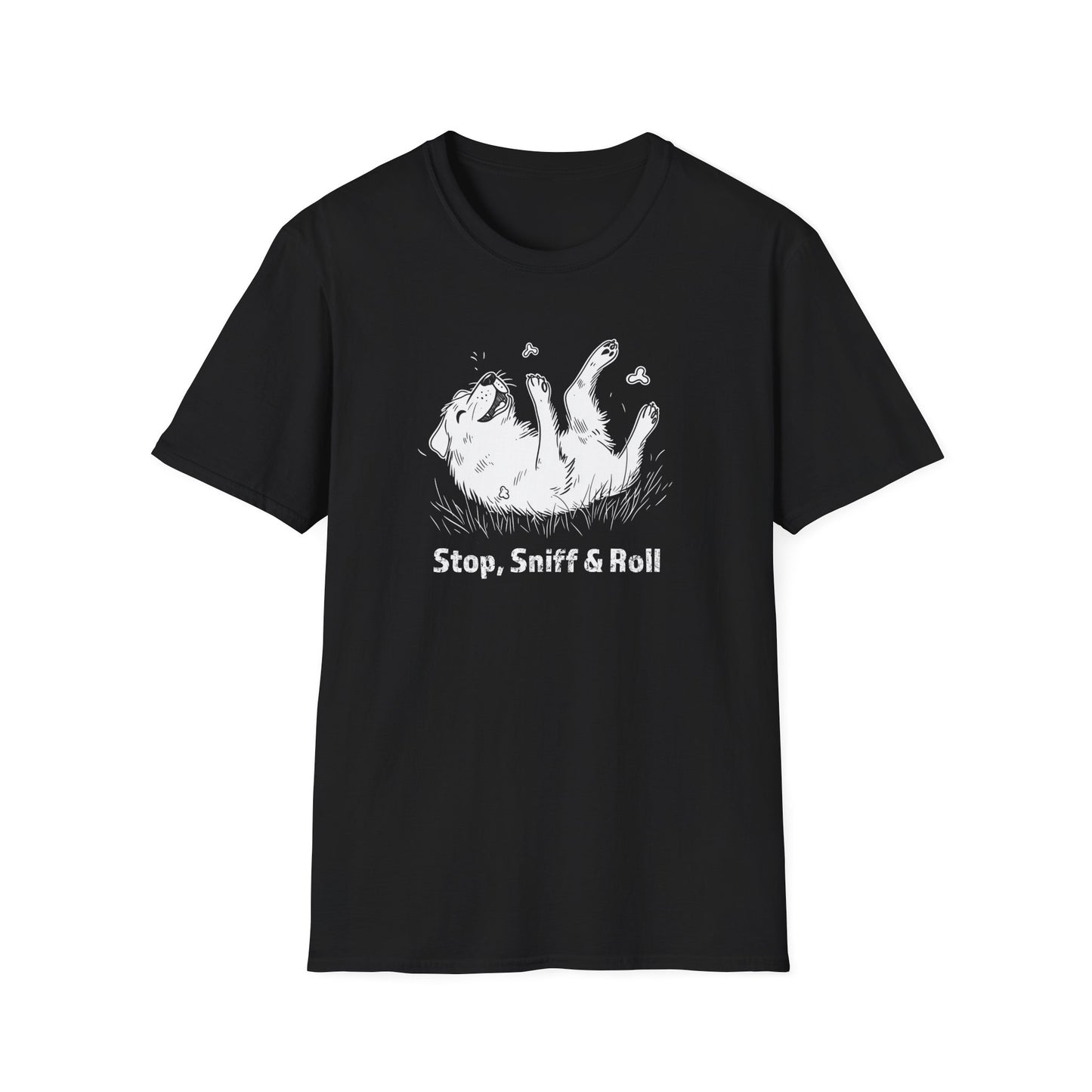 Stop, Sniff & Roll Dog Lover T-Shirt | Funny Dog Shirt for Pet Owners | Cute Dog Rolling Shirt | Gift for Dog Lovers