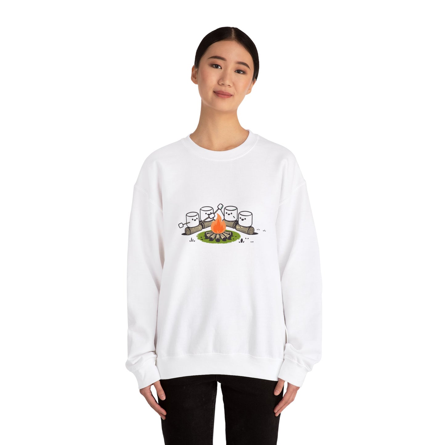 Campfire Marshmallows Sweatshirt - Cute Outdoor Camping Graphic Sweatshirt | Unisex