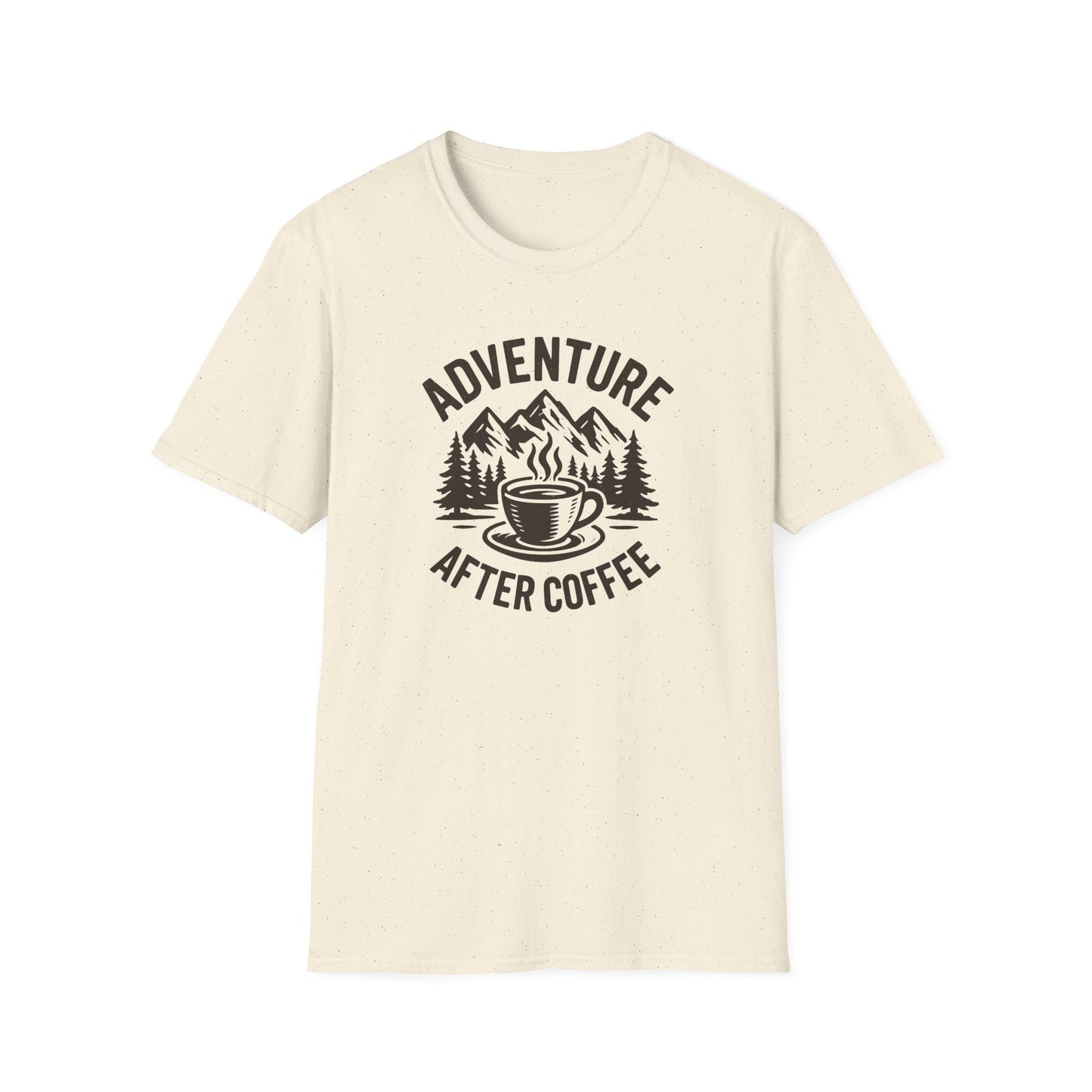 Adventure After Coffee Shirt | Coffee Hiking Tee for Nature Lovers | Minimalist Mountain Graphic T-Shirt | Outdoorsy Gift for Him or Her
