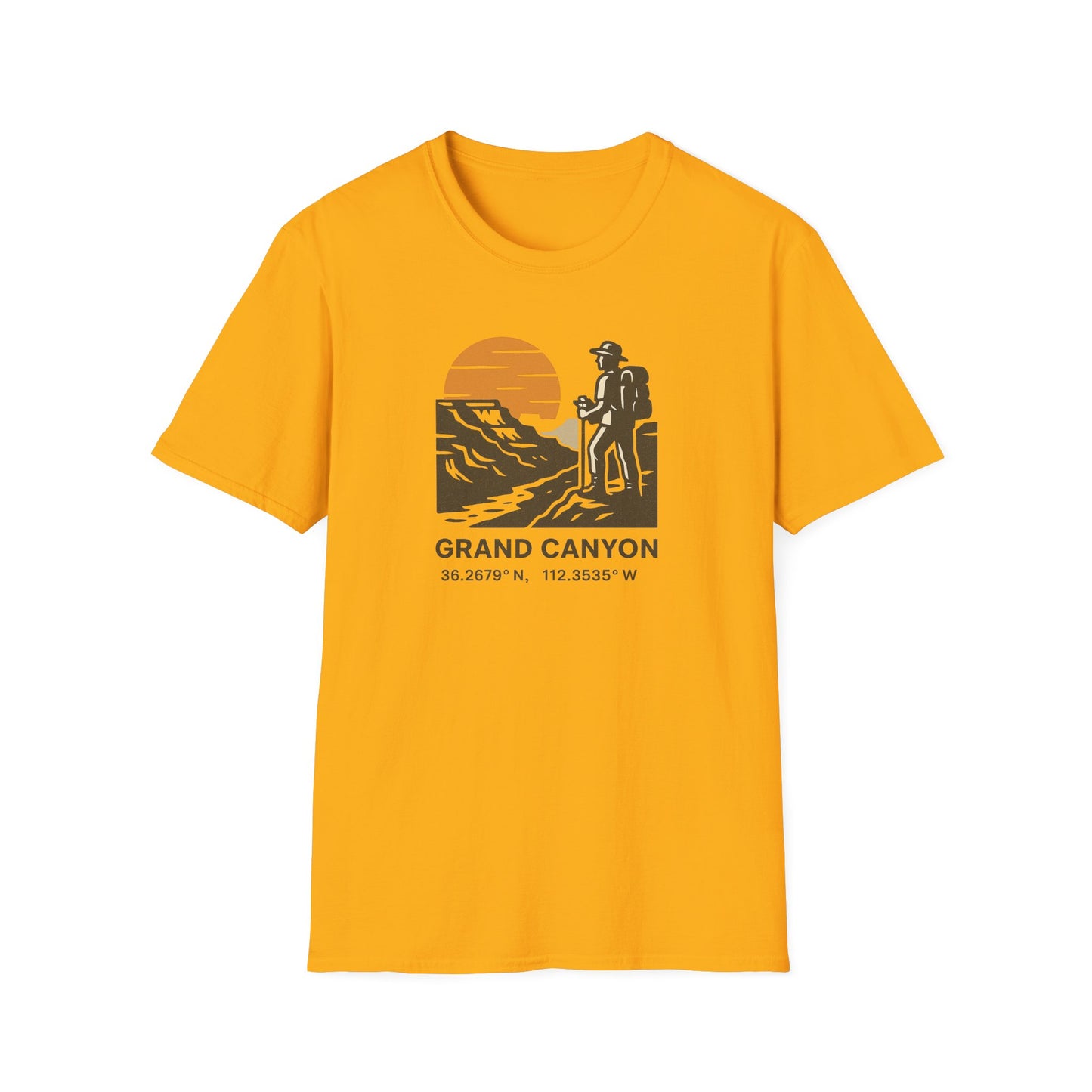 Grand Canyon Shirt with Coordinates | Vintage National Park Hiking Tee | Arizona Nature T-Shirt | Rim to Rim Trail Shirt | Outdoor hike Gift