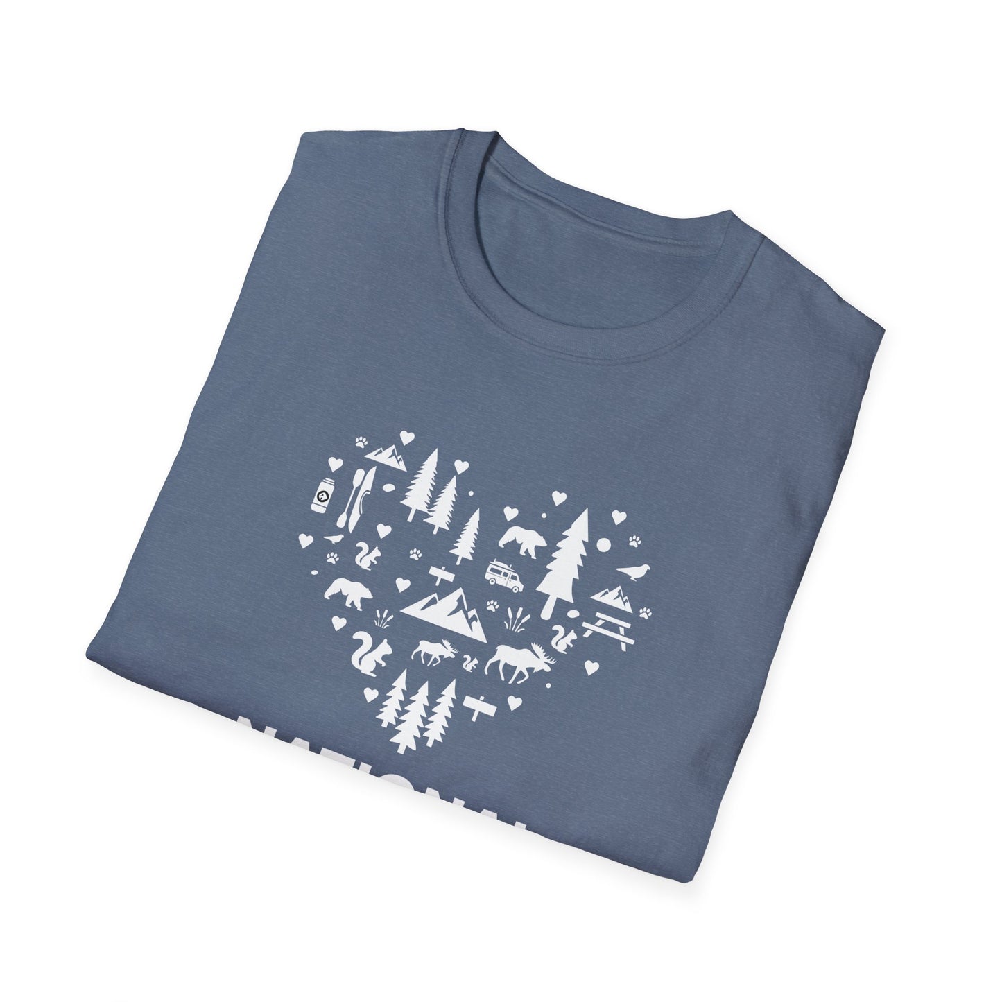 Love National Parks T-Shirt - Heart Park Icons Graphic Tee - Perfect for Outdoor Enthusiasts and Park Lovers