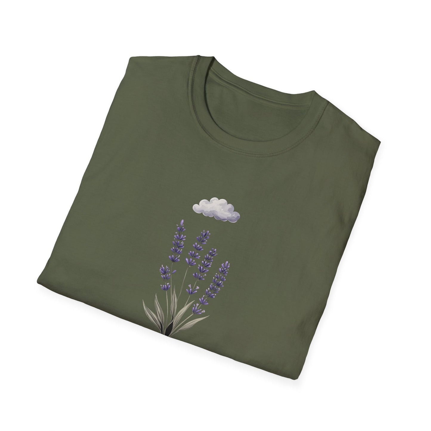 Lavender Calm T-Shirt | Wildflower Shirt for Women | Botanical Nature Mood Tee | Minimalist Floral T-Shirt | Soft Retro Gift for Her
