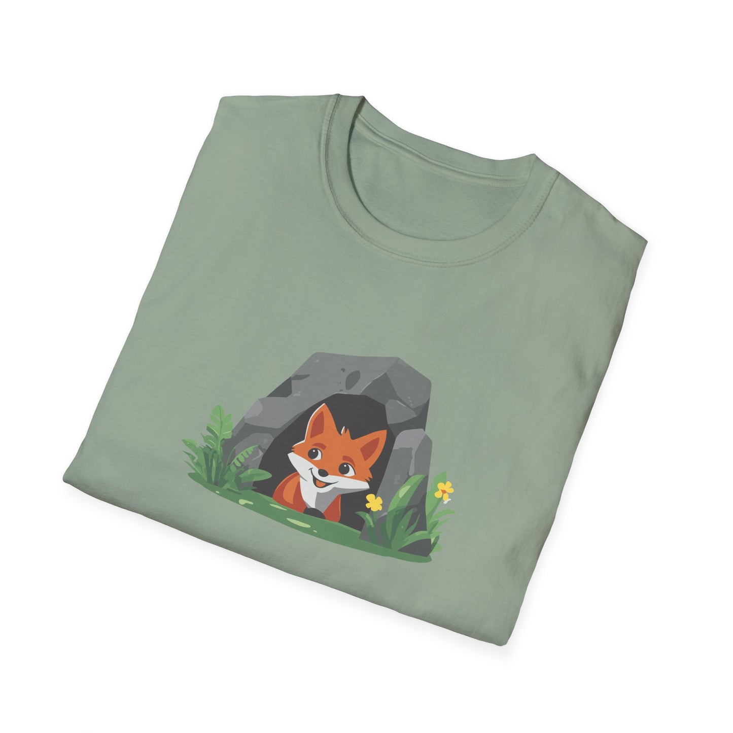 Adorable Fox Cave T-Shirt | Cute Woodland Animal Graphic Tee | Perfect for Nature Lovers, National Park Enthusiasts, and Outdoor Adventures