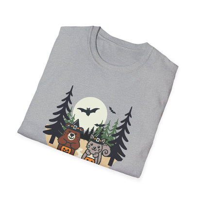 Forest Friends Trick-Or-Treat Halloween T-Shirt | Cute Bear and Squirrel Design | Trick-or-Treat Animal Tee