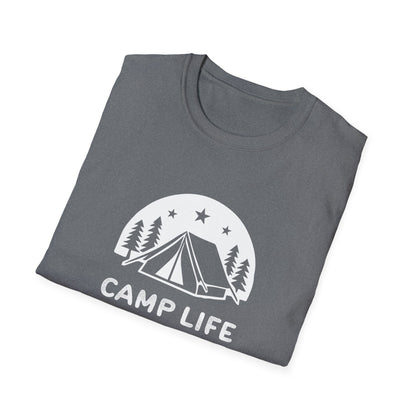 Camp Life Tent T-Shirt | Unisex Hiking Adventure Tee | Minimalist Camping Shirt for Nature Lovers | Outdoor Enthusiast Gift