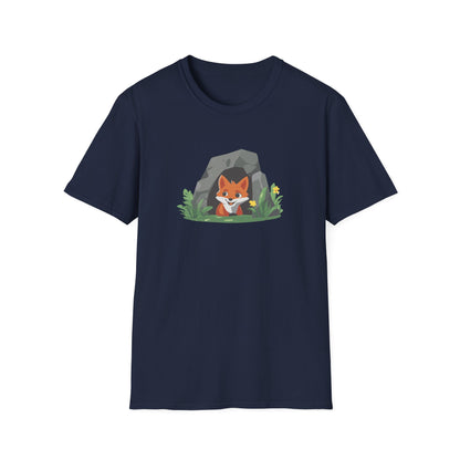 Adorable Fox Cave T-Shirt | Cute Woodland Animal Graphic Tee | Perfect for Nature Lovers, National Park Enthusiasts, and Outdoor Adventures