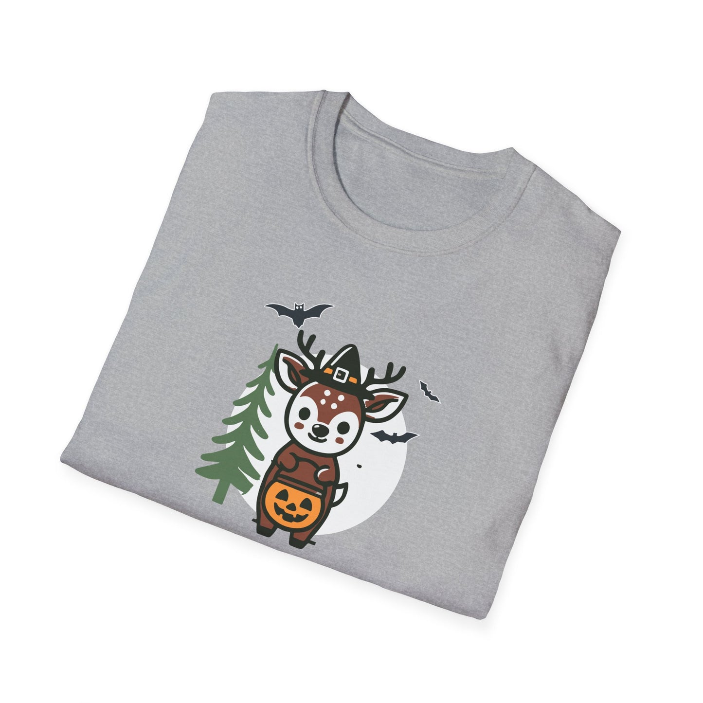 Cute Deer Halloween Trick or Treat T-Shirt | Adorable National Park Animal Illustration Tee | Perfect for Halloween and Nature Lovers