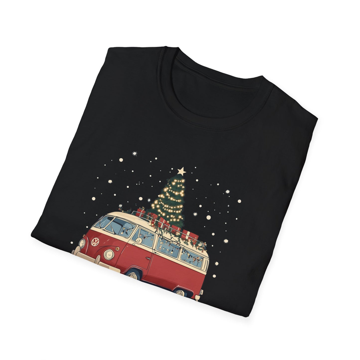 Christmas Van Life T-shirt | Cozy Holiday Camper Tee | Festive Gift for Van Life Lovers and Outdoor Adventurers, Merry Van Life