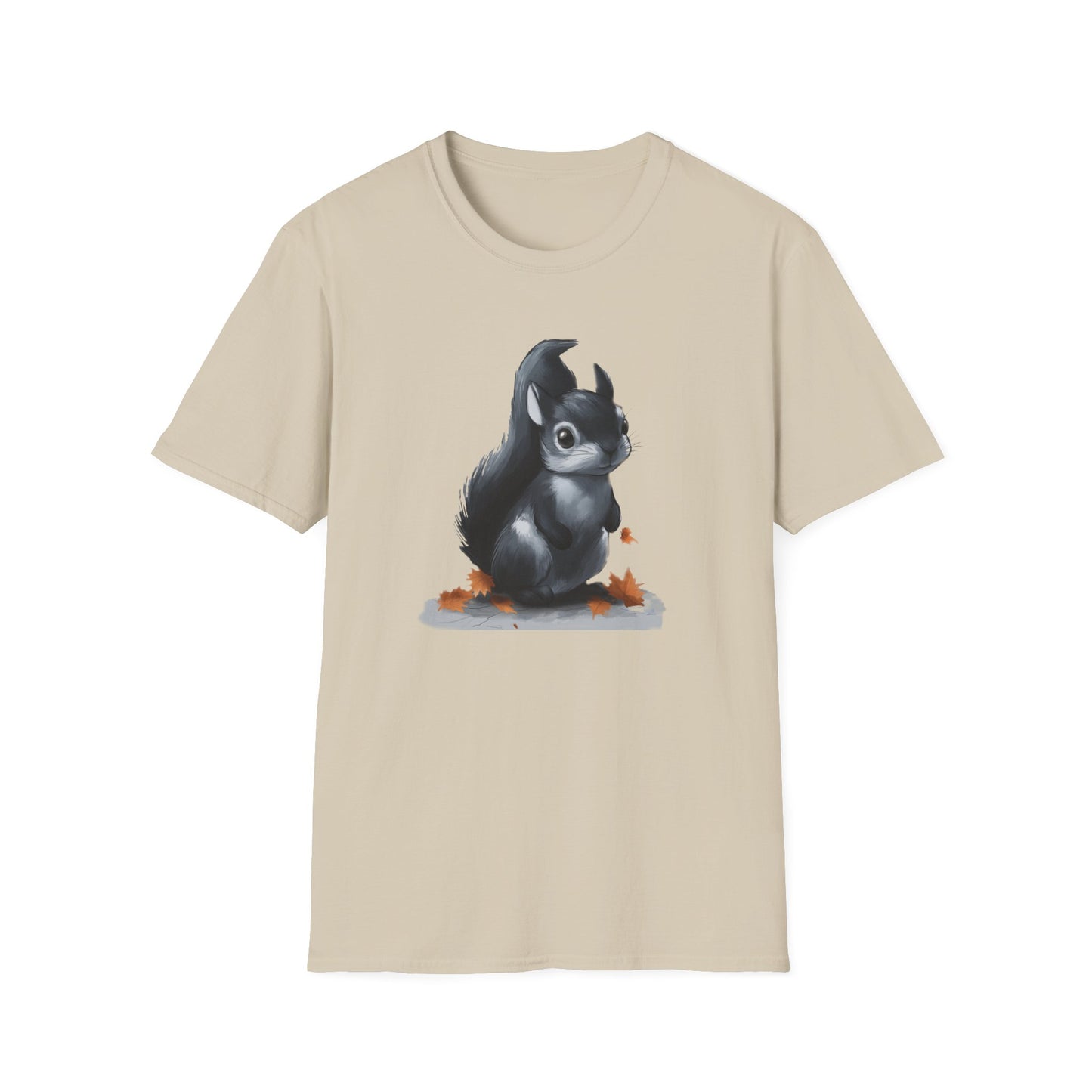 Cute Black Squirrel T-Shirt - Fall Animal Graphic Tee - Woodland Wildlife Shirt - Cozy Autumn Apparel - Nature Lover's Gift