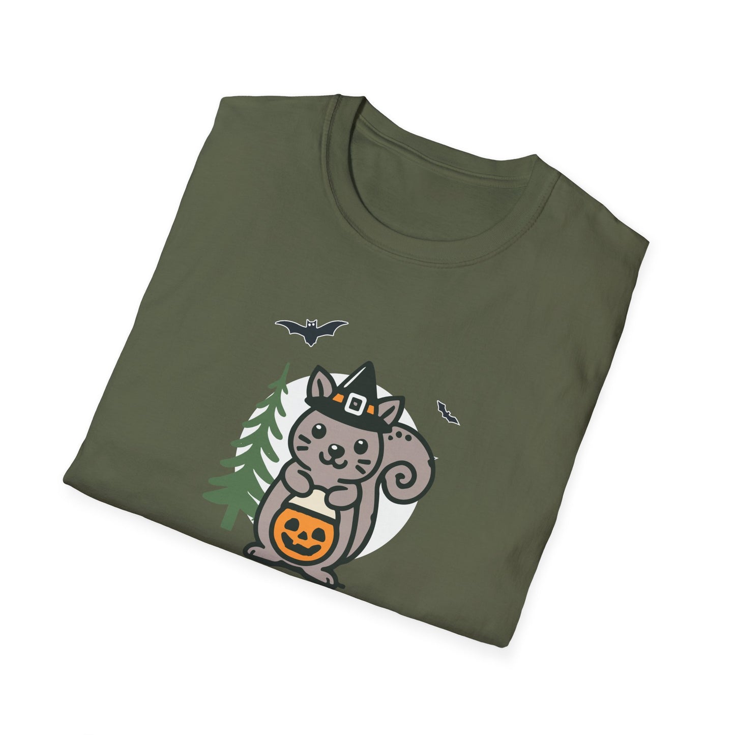 Cute Squirrel Halloween Trick or Treat T-Shirt | Adorable National Park Animal Illustration Tee | Perfect for Halloween and Nature Lovers