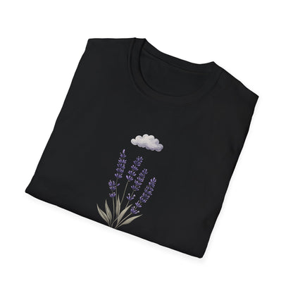 Lavender Calm T-Shirt | Wildflower Shirt for Women | Botanical Nature Mood Tee | Minimalist Floral T-Shirt | Soft Retro Gift for Her