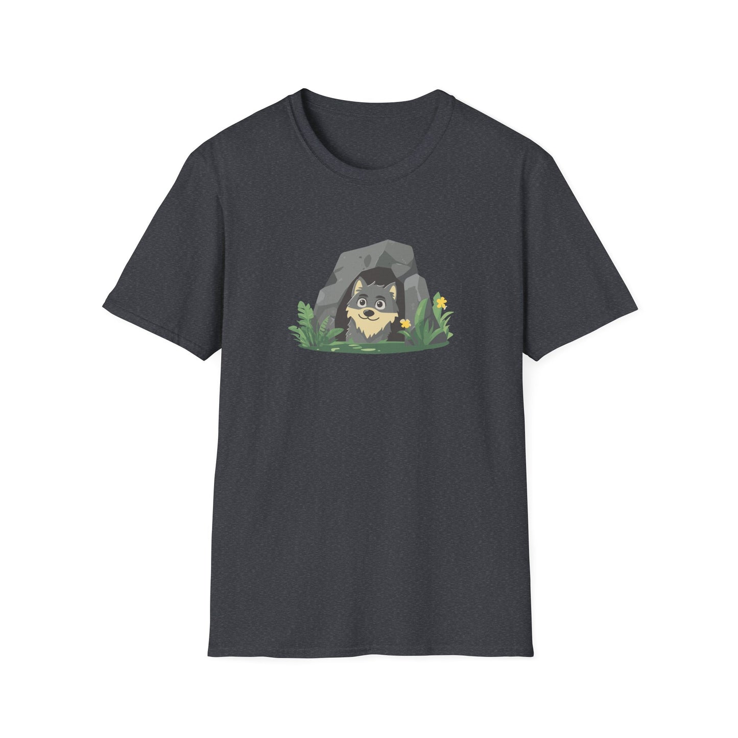 Adorable Wolf Cave T-Shirt | Cute Woodland Animal Graphic Tee | Perfect for Nature Lovers, National Park Enthusiasts, and Outdoor Adventures