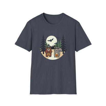 Forest Friends Trick-Or-Treat Halloween T-Shirt | Cute Bear and Squirrel Design | Trick-or-Treat Animal Tee