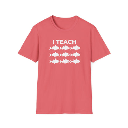 I Teach School T-Shirt | Minimalist Teacher Shirt | School of Fish Shirt | Gift for Teachers