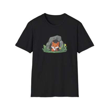 Adorable Fox Cave T-Shirt | Cute Woodland Animal Graphic Tee | Perfect for Nature Lovers, National Park Enthusiasts, and Outdoor Adventures