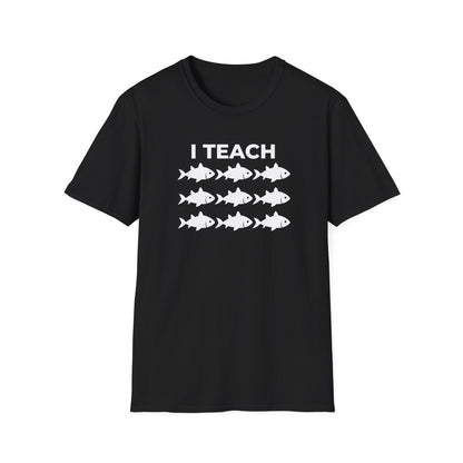 I Teach School T-Shirt | Minimalist Teacher Shirt | School of Fish Shirt | Gift for Teachers