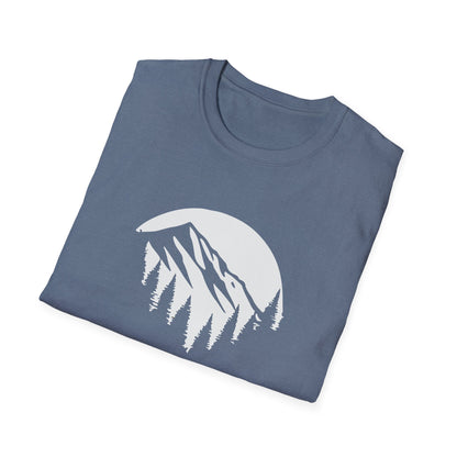 Minimalist Mountain and Pine Trees T-Shirt | Outdoor Adventure Unisex Graphic Tee - Nature Lover's Apparel