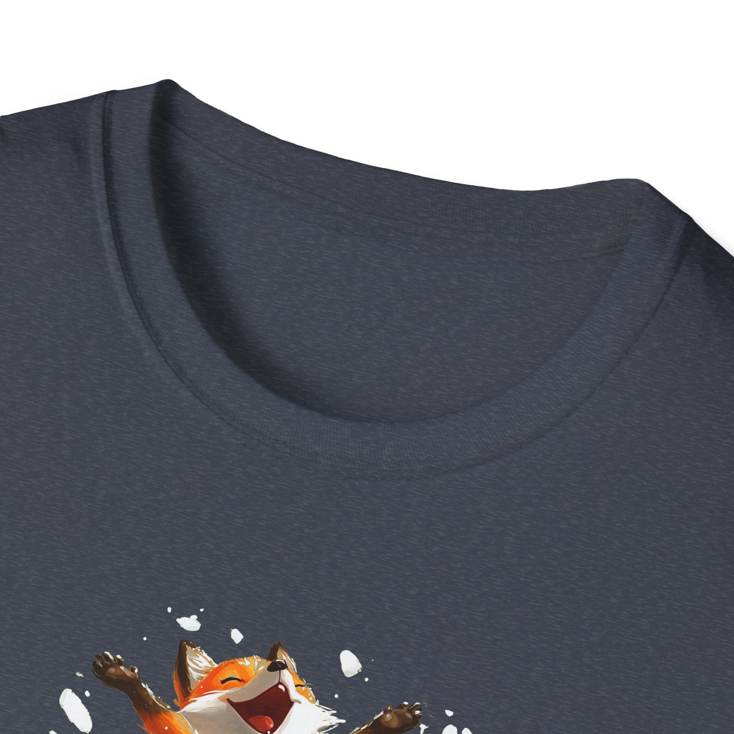 Playful Fox Jumping in Snow T-Shirt | Winter Wonderland Graphic Tee | Cute Animal Shirt for Nature Lovers | Fun Winter Apparel Gift