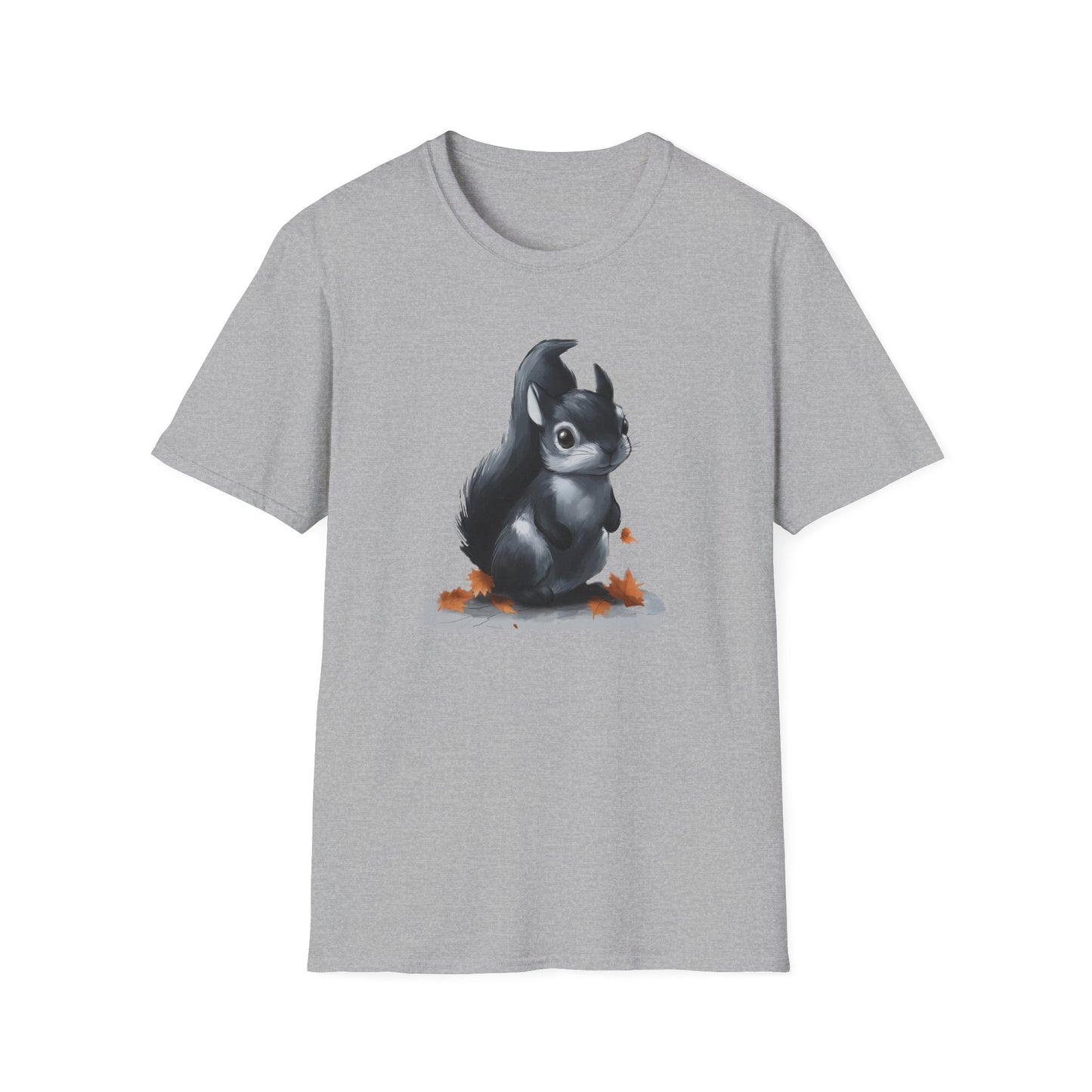 Cute Black Squirrel T-Shirt - Fall Animal Graphic Tee - Woodland Wildlife Shirt - Cozy Autumn Apparel - Nature Lover's Gift