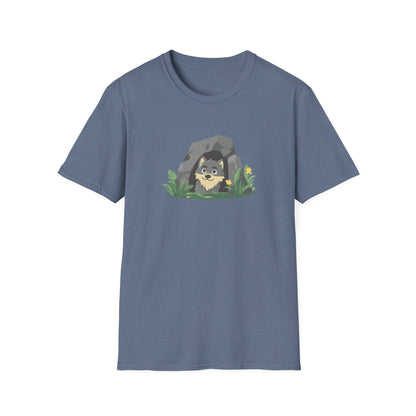 Adorable Wolf Cave T-Shirt | Cute Woodland Animal Graphic Tee | Perfect for Nature Lovers, National Park Enthusiasts, and Outdoor Adventures