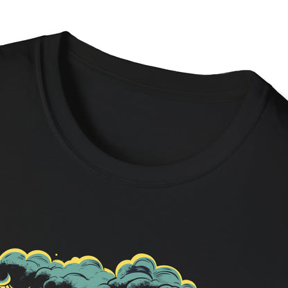 Mountain Storm Unisex T-Shirt, Nature Scene Lightning Graphic Tee, Outdoor Adventure Shirt, Hiking Gift, Nature Lover Top
