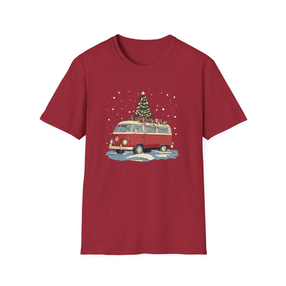 Christmas Van Life T-shirt | Cozy Holiday Camper Tee | Festive Gift for Van Life Lovers and Outdoor Adventurers, Merry Van Life